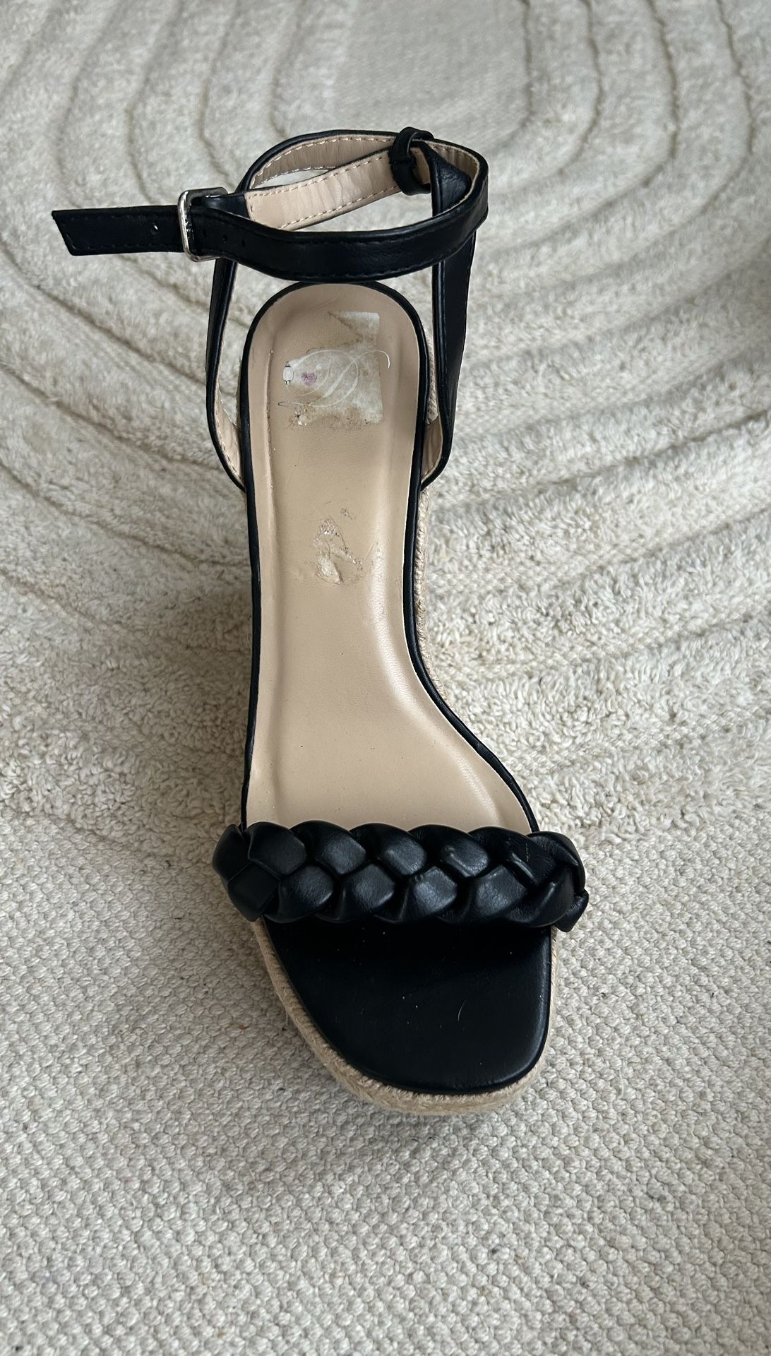 Women’s Wedge Platform Sandals Blk 8 1/2