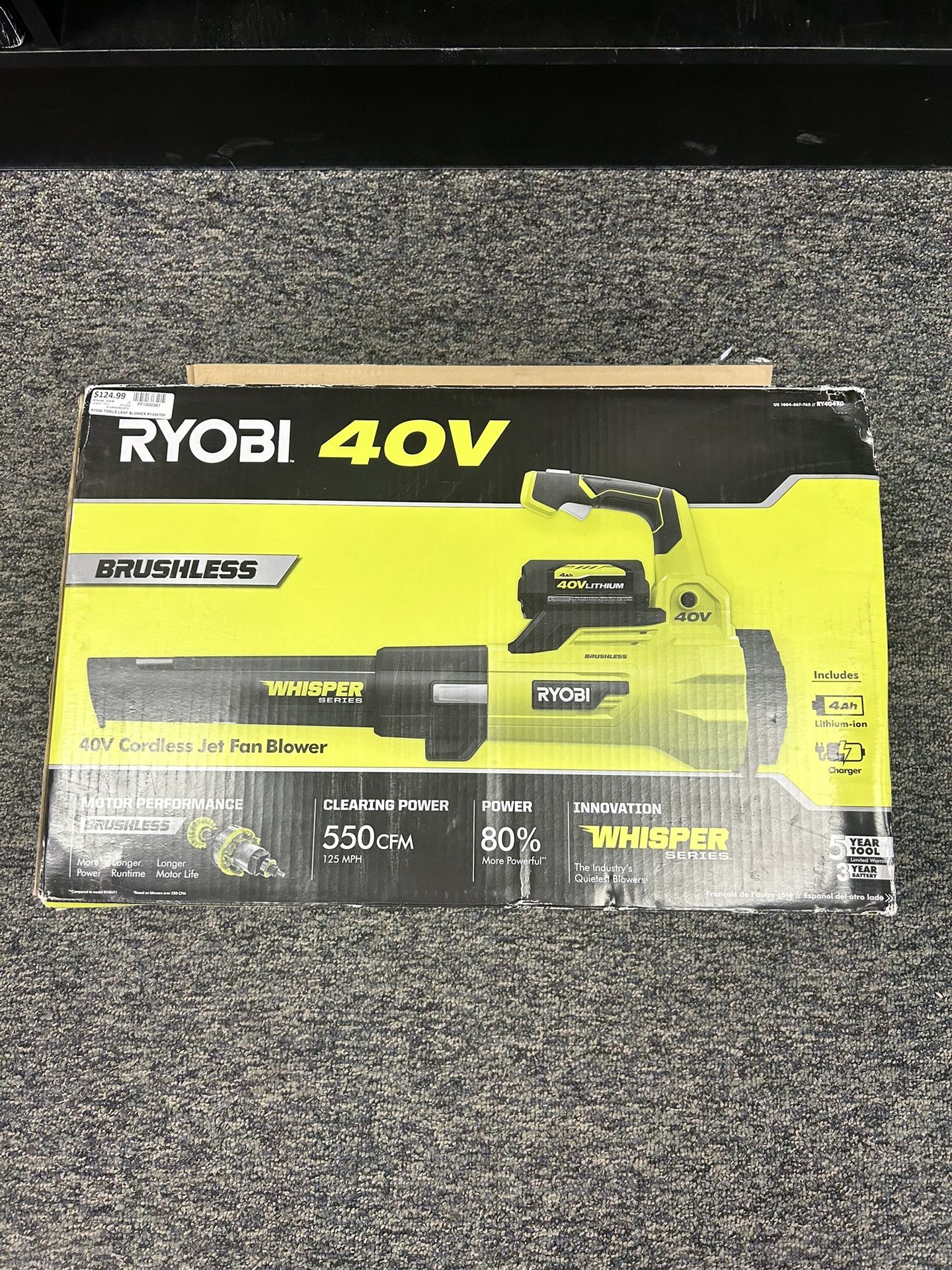 Ryobi Leaf Blower Ry40470vnm Battery Operated