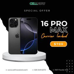 Black Friday Deals! iPhone 16 Pro Max Carrier Locked 