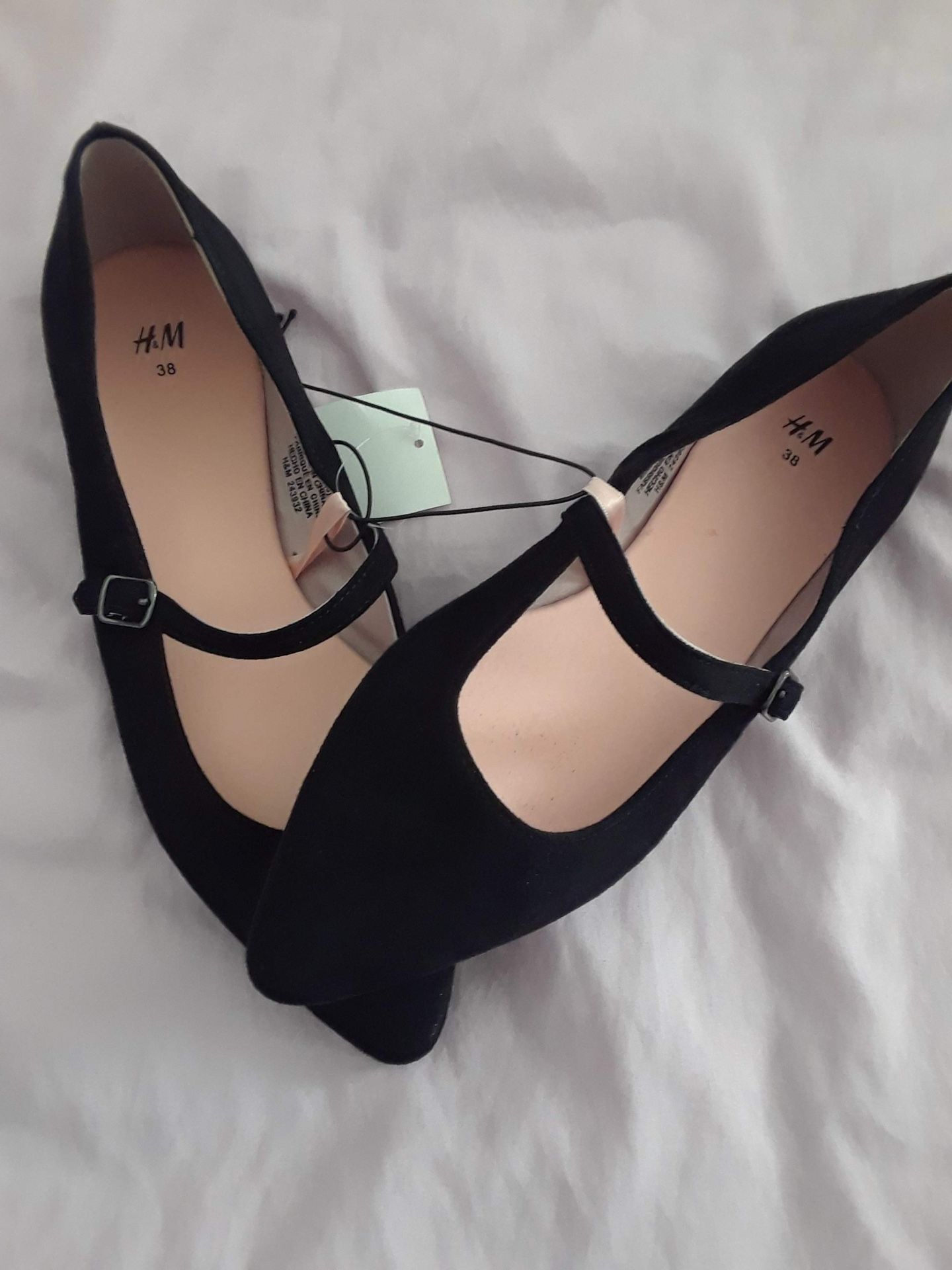 Black Flats Shoes Size 7 New