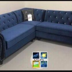 Brand New ✨ 3 Piece Blue Sectional | Living Room ✨ Available Delivery 🚚 Great Financing Options 👍