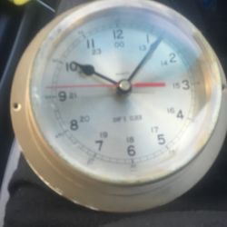 Ship’s  Clock Made Of Solid Brass