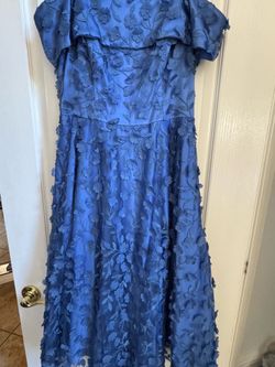 Women’s evening or cocktail off shoulder midi dress