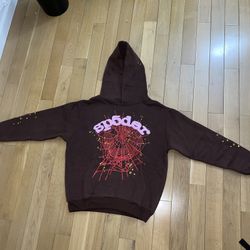 Sp5der Hoodie Brown Size S (NO TRADES)
