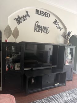 Nice black entertainment center