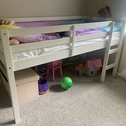Junior Twin Loft Bed, White