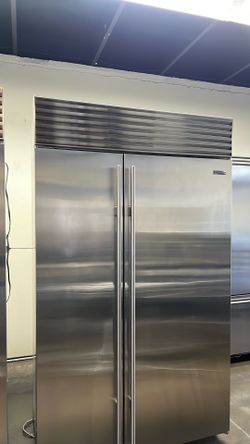 SUB ZERO 48”WIDE BUILT IN SIDE BY SIDE REFRIGERATOR STAINLESS STEEL