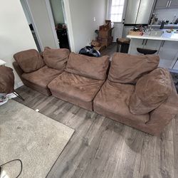 brown leather couch