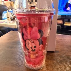 Minnie/ Mickey Snow globe Tumbler- $12