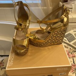 Michael Kors Women Gold Heels