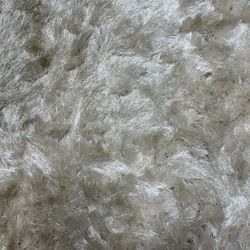 Silky texture shag rug 5’x7’ color: Ivory 