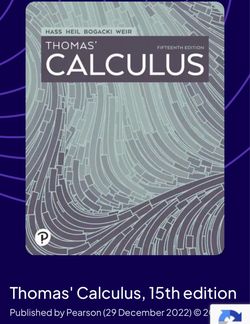 Thomas’s Calculus 15th edition