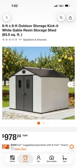 8x8 storage shed