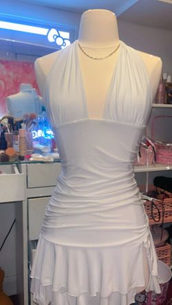 white halter dress 🤍