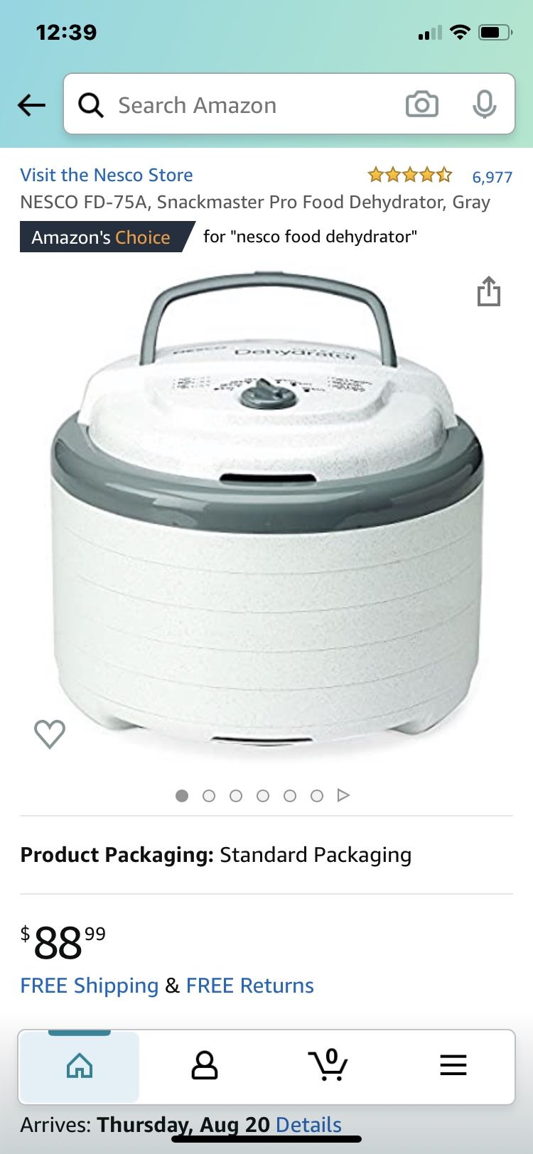 Nesco food dehydrator