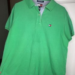 Tommy Hilfiger Polo Shirt Short Sleeve (GREEN) - XL
