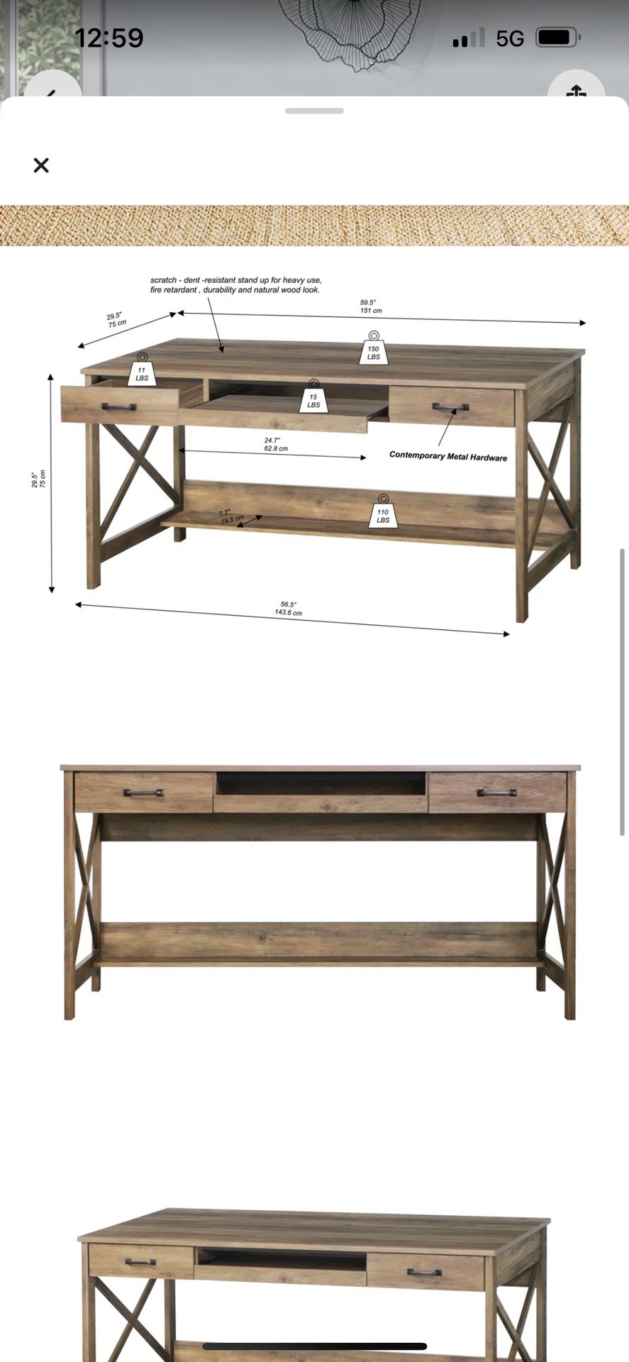 Desk With Filing