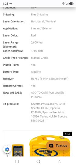 Spectra Precision HV302-BL Laser Level Kit
