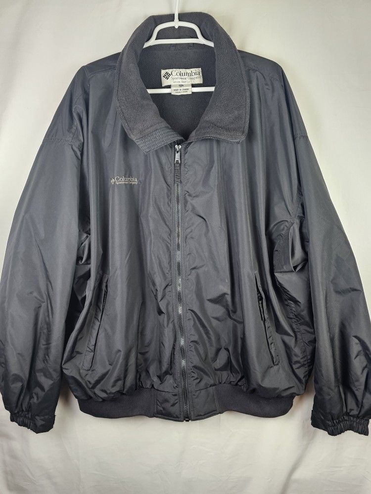 Columbia Sportswear Black Lined Bomber Jacket