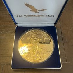 1995 Washington Mint Giant Half Pound 8oz .999 Silver Proof Golden Eagle
