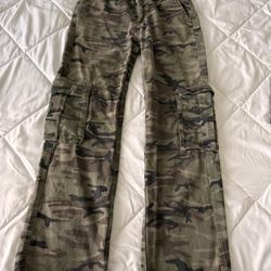 Shein Camouflage Cargo Pants Regular Casual Outdoors Green Mens M 32X39”