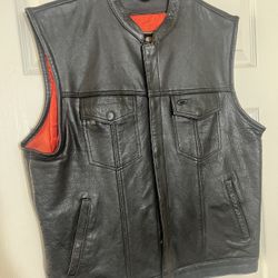 Leather Motorcycle Vest