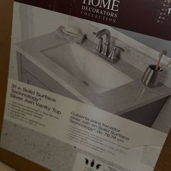 31 in Solid Surface Technology Silver Ash Vanity Top