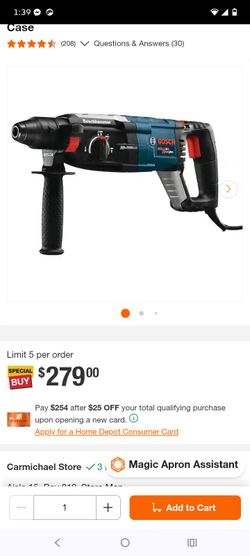 Bosch Bulldog Xtreme Rotary Hammer Drill