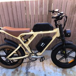 Fat Electric Bike 20” 750watt Dual Battery
