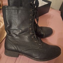Women's Black Combat Boots