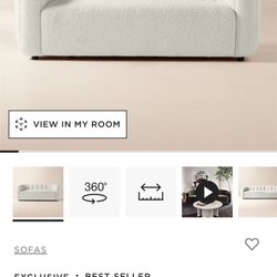 Move Out Sale - Cb2 Teddy Fabric Couch 