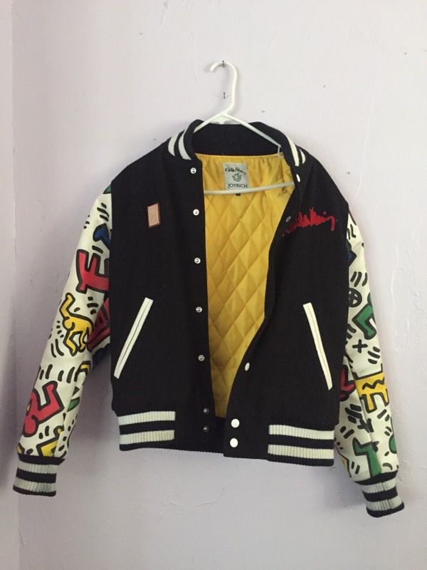 Joyrich x Keith Haring- Man & Dog Varsity Jacket