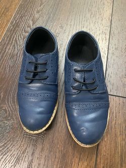 Boys navy blue dress shoes size 8 toddler