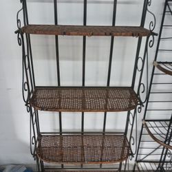 Iron & Wicker Baker’s Rack