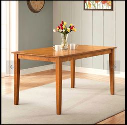 59x 39in honey  dining table