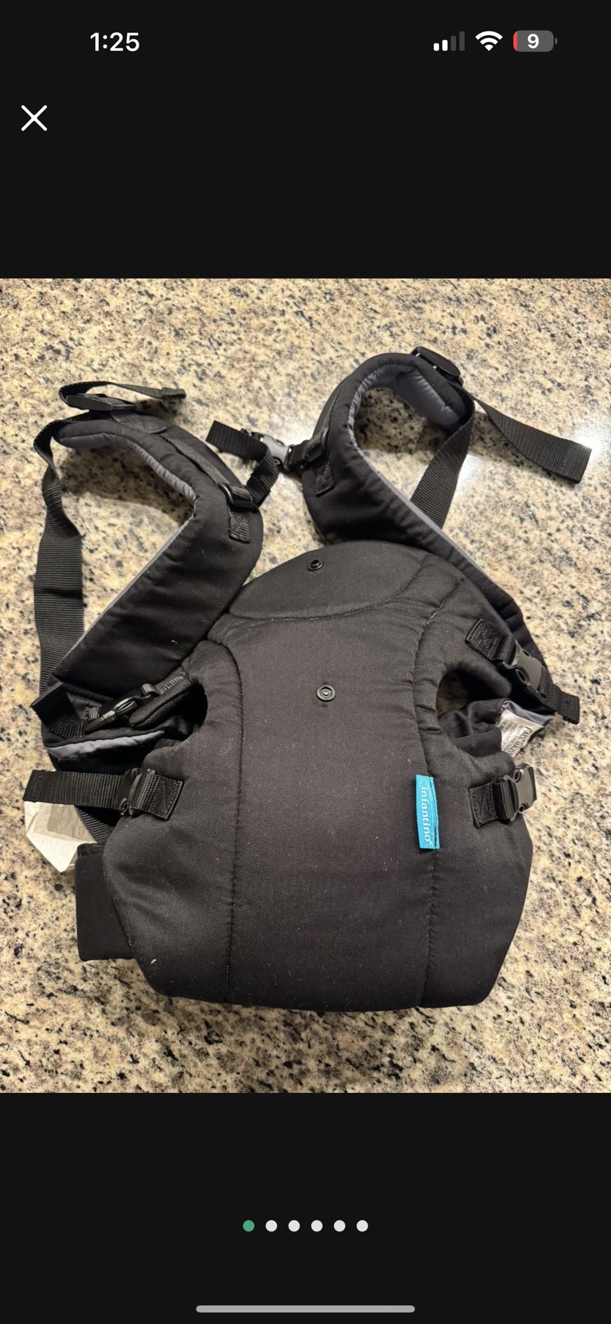 Black Infantino Baby Carrier