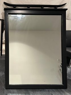 Vintage Asian-Inspired Pagoda Mirror (circa 1970s)