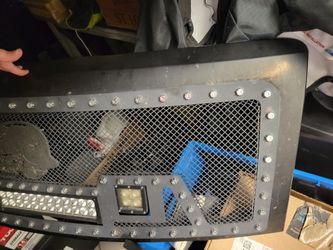 F150 09-14 Grill W Led Light Bar And Pods