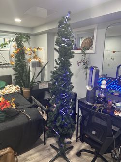 Slim Artificial Tree with Lights