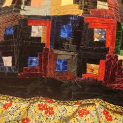 SMALL OLD VELVET QUILT