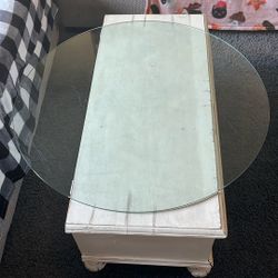 Glass Table Top  35 Inches By 35 Inches 