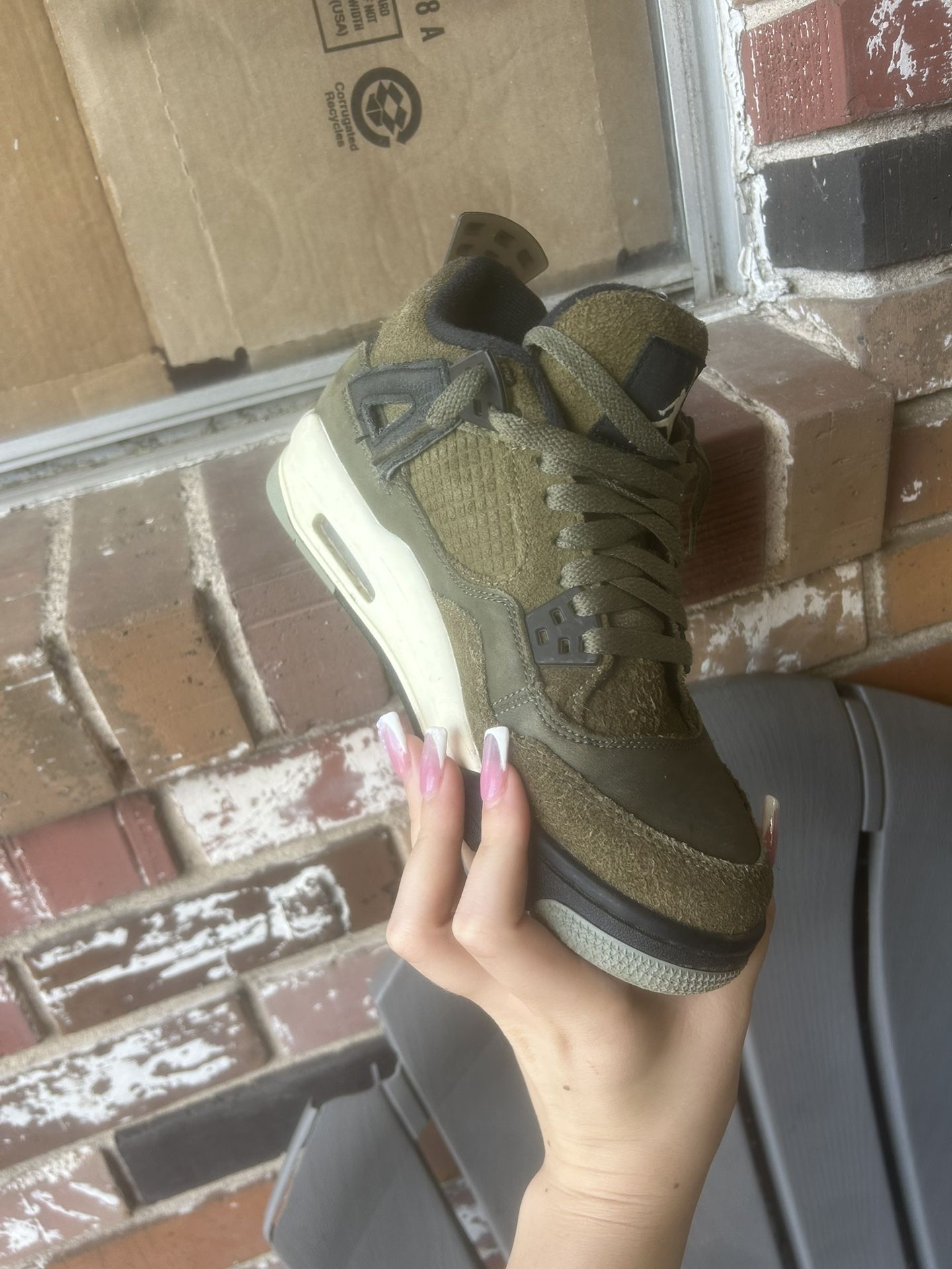 military Jordan 4s Green