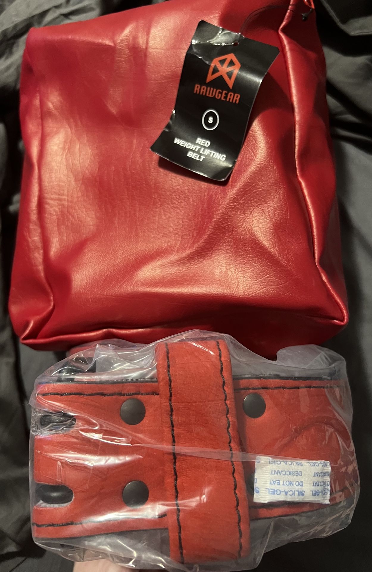 NEW IN BAG RawGear Size Small Red Lifting Belt w/Carrying Case - New with Tags
