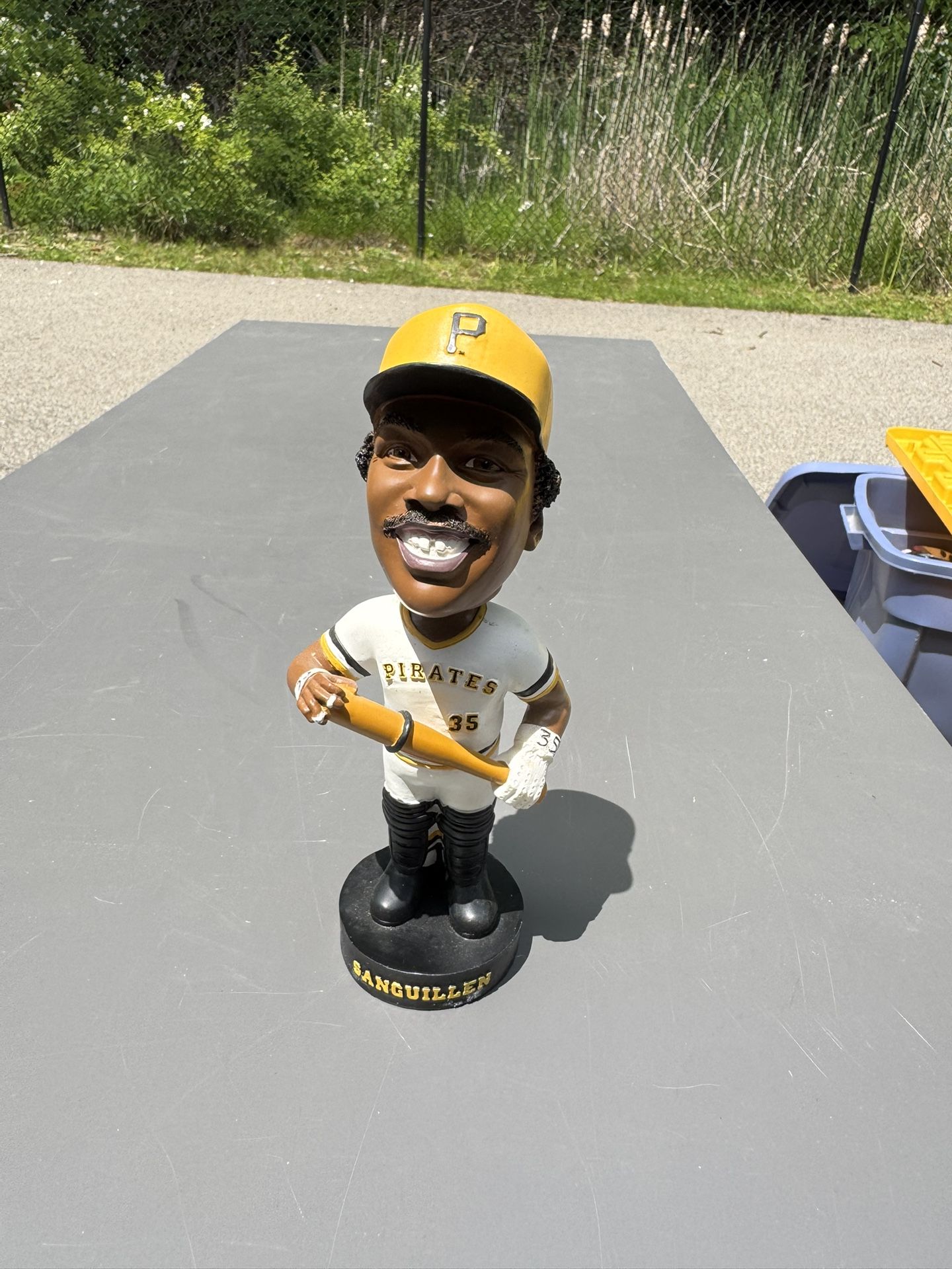 MANNY SANGUILLEN LUMBER COMPANY PIRATES STADIUM GIVE AWAY BOBBLE HEAD DOLL