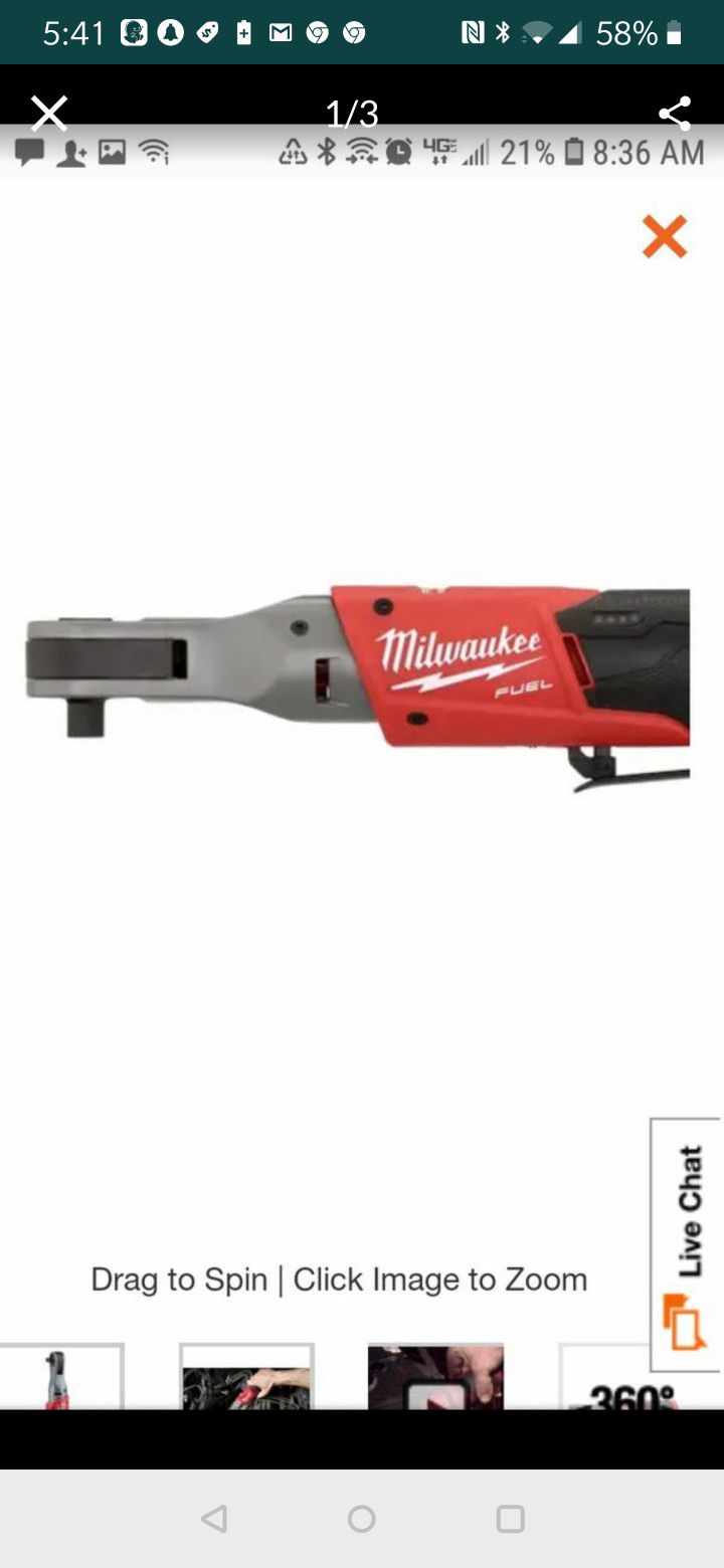 Brand new in box Milwaukee M12 FUEL 12-Volt Lithium-Ion Brushless Cordless 1/2 in. Ratchet (Tool-Only)