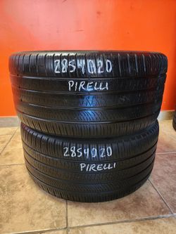 285 40R 20 PIRELLI P ZERO TIRES 2854020 USED TIRES (PAIR) MOUNT BALANCE INCLUDED
