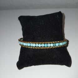 Turquoise Style Stone Mesh Bangle 