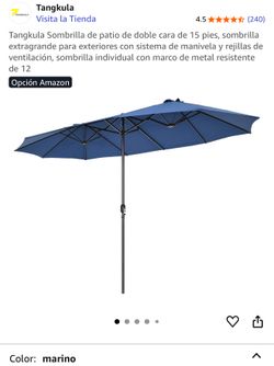 15ft Extra Large Double Sided Patio Umbrella (Base Not Included) New
