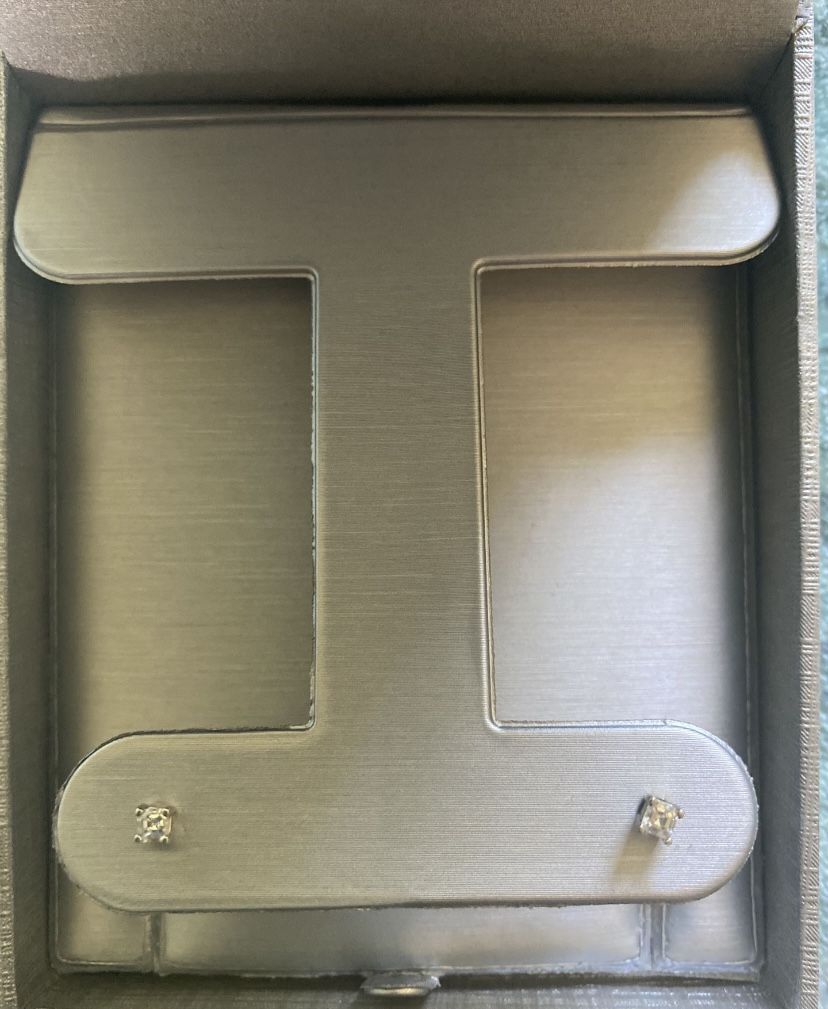 Platinum Asscher Cut Diamond Earrings 