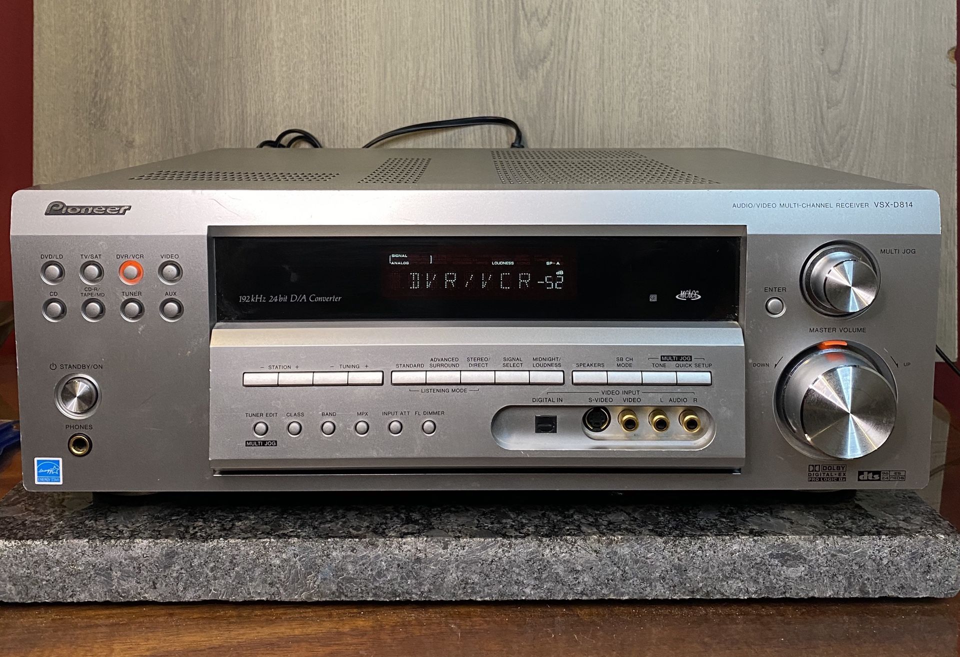 Pioneer Audio/Video Multi-Channel Receiver, Model VSX-D814-S